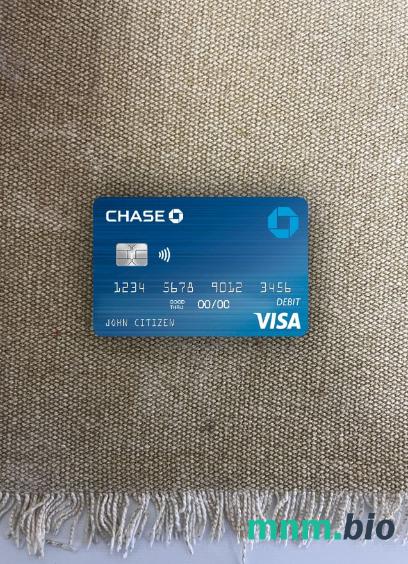USA Chase bank visa obciążyć card 2 wygląd fotograficzny skan PSD + zdjęcie